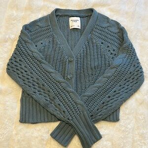 Abercrombie & Fitch Blue Knit Cardigan